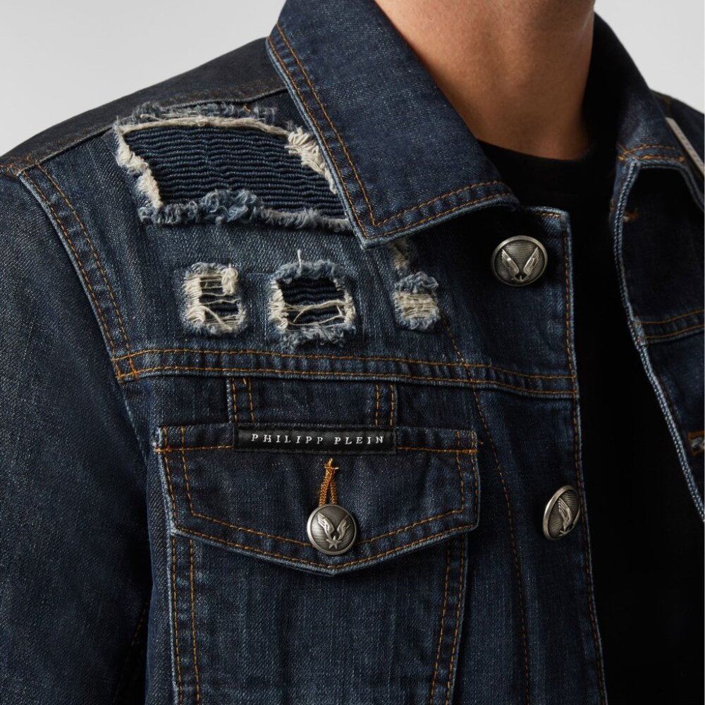 NWT - Philipp Plein Night & Day Men's Denim Jacket🎸 - Picture 3 of 11